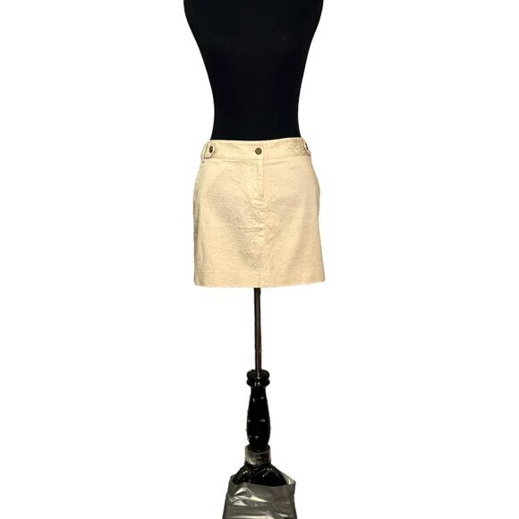 Express Design Studio beige printed mini skirt size 6 - Picture 6 of 11